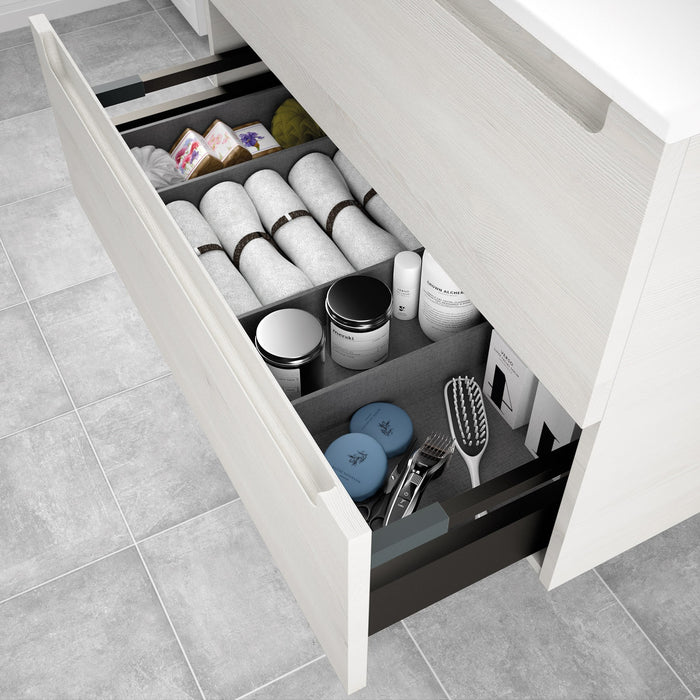 Monterrey Vanity Basin Unit 600 2 Metallic Drawers - Choose Colour