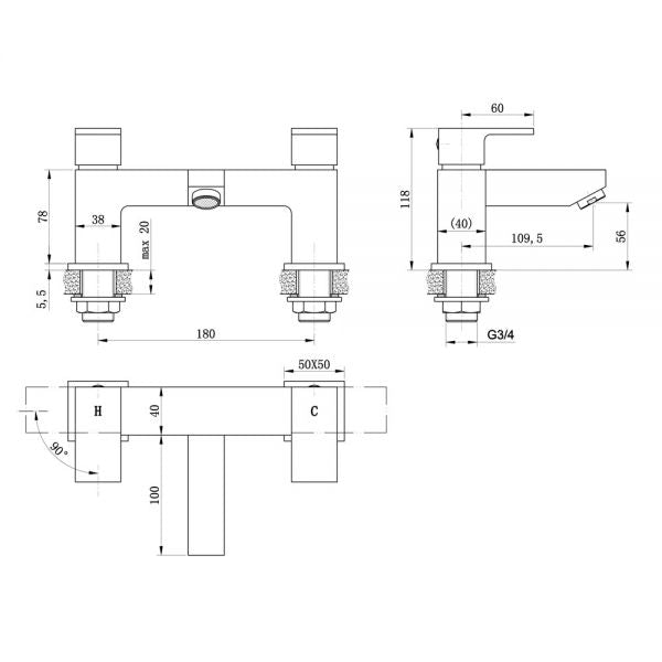 Raglan Bath Filler Tap