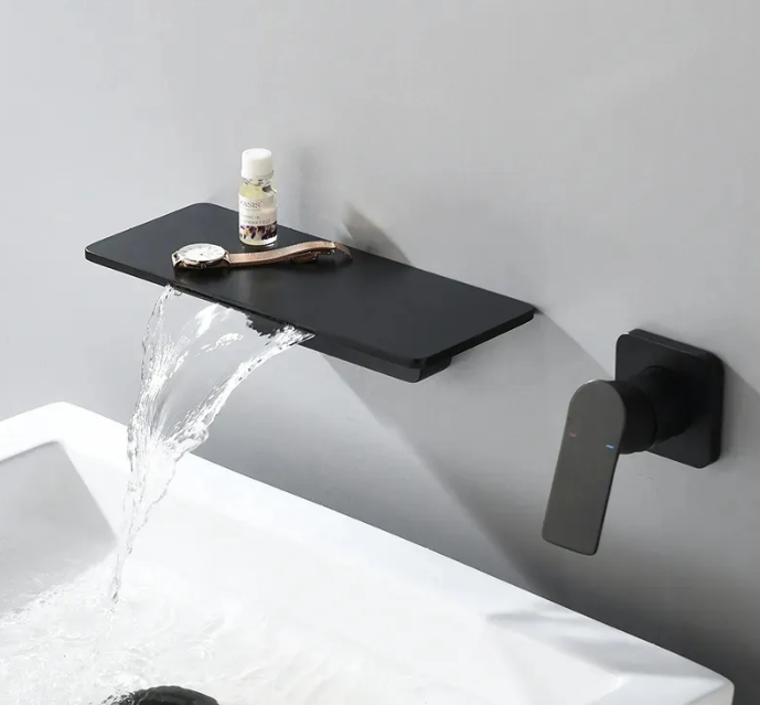 Noir Solex Wall Mounted Tap with Single Lever Handle Control - Choose Colour