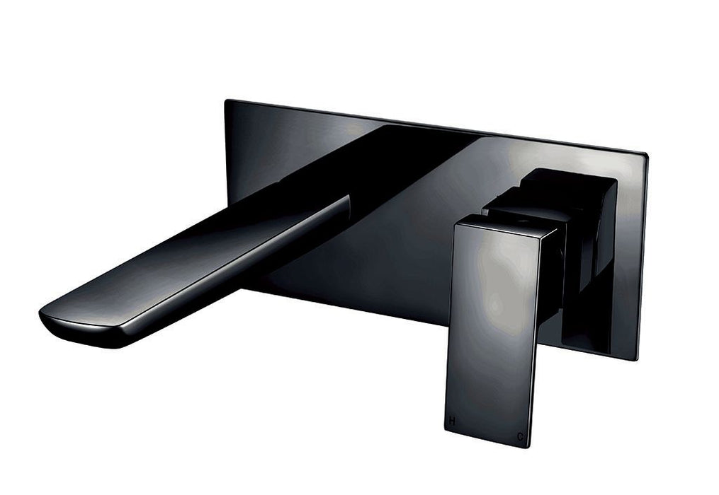 Muro Wall Mounted Basin Mixer - Matt Black