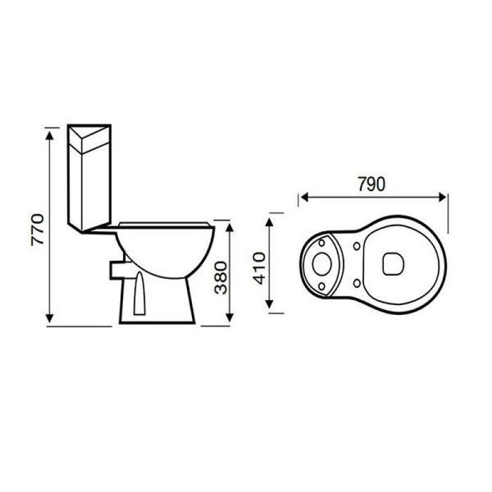 Kartell KVit G4k Corner Close Coupled WC Toilet Pack with Soft Close Seat