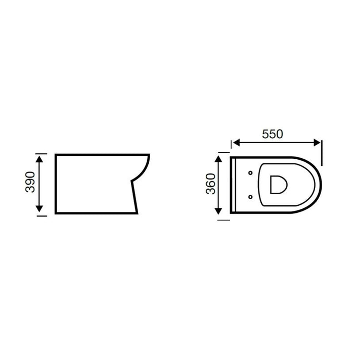 Kartell KVit Lifestyle Back to Wall WC Toilet with Soft Close Seat