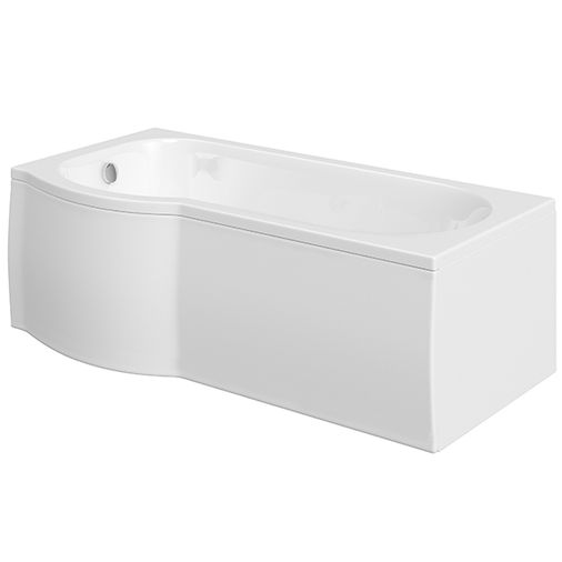 Pilma Left Hand Shower Bath with Side Panel & Screen - 1700 x 850mm