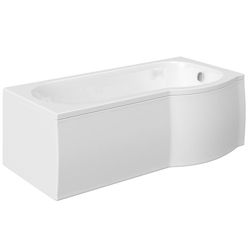 Pilma Right Hand Shower Bath with Side Panel & Screen - 1700 x 850mm