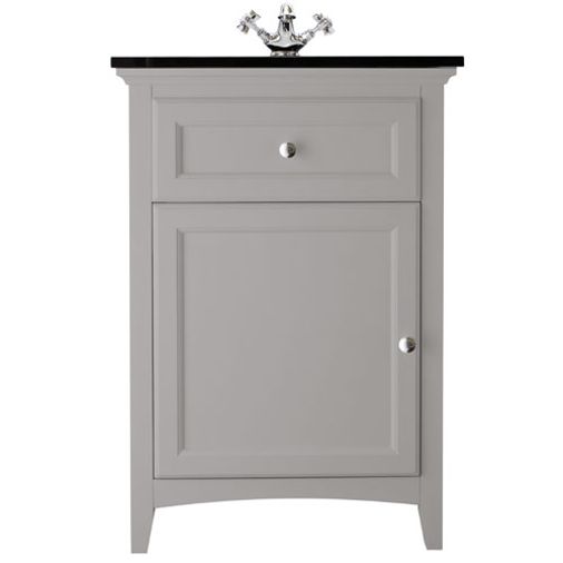 Savoy 600mm Granite Top Floorstanding Vanity Unit - Gun Metal Grey