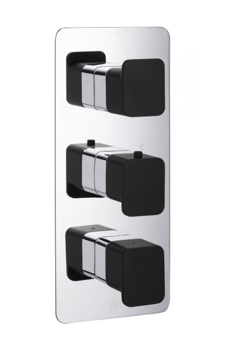 JTP AXEL Thermostatic Concealed 2 Outlet Shower Valve - Select Handle Colour