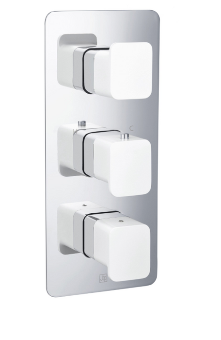 JTP AXEL Thermostatic Concealed 2 Outlet Shower Valve - Select Handle Colour