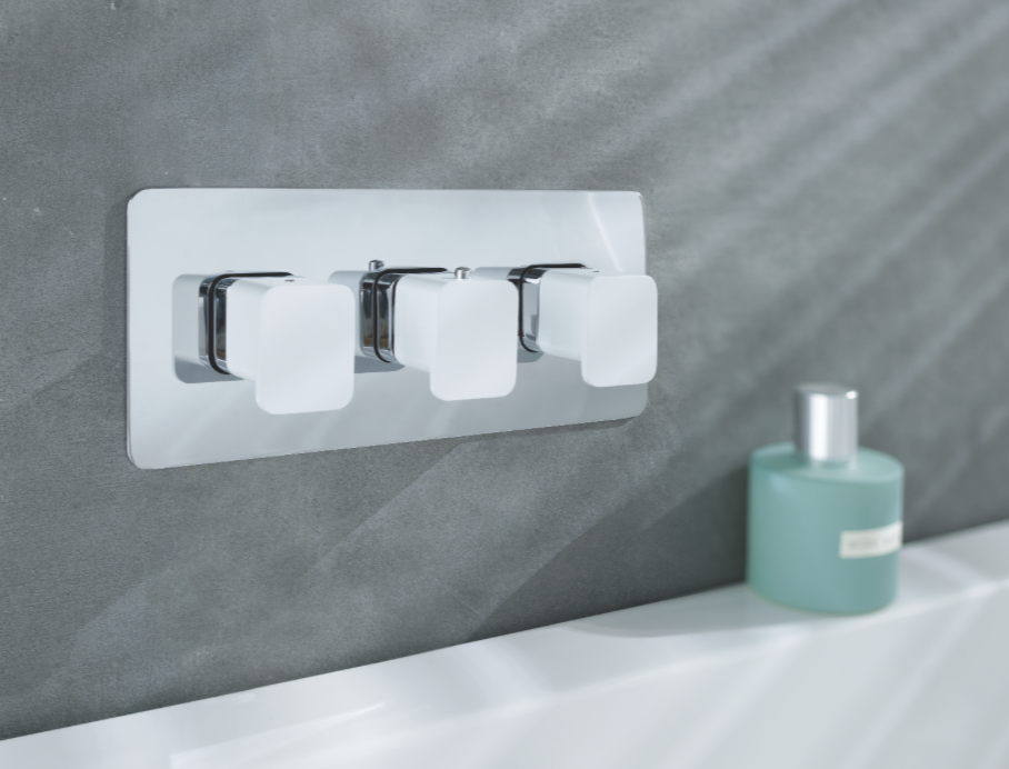 JTP AXEL Thermostatic Concealed 3 Outlet Shower Valve - Select Handle Colour
