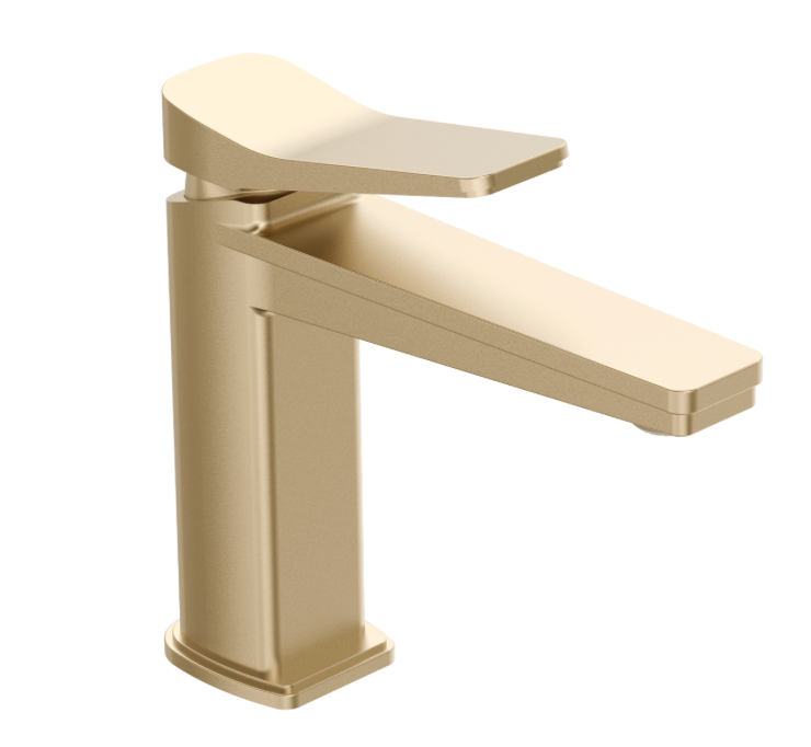 JTP HIX Brushed Brass Single Lever Basin Mixer