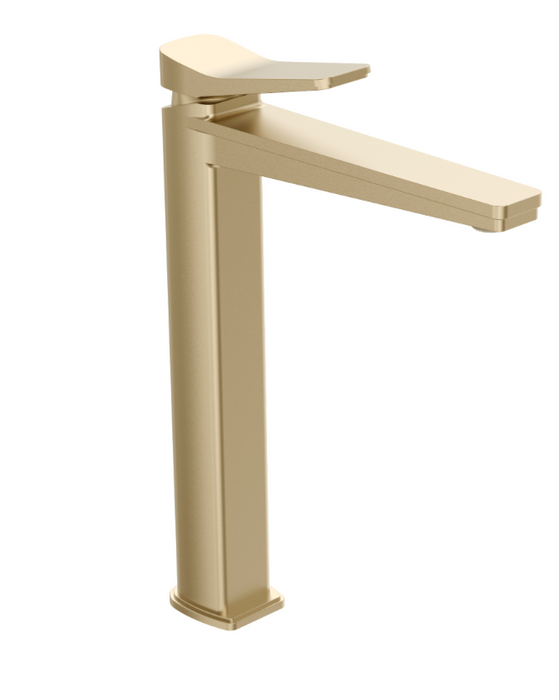 JTP HIX Brushed Brass Single Lever Tall Basin Mixer