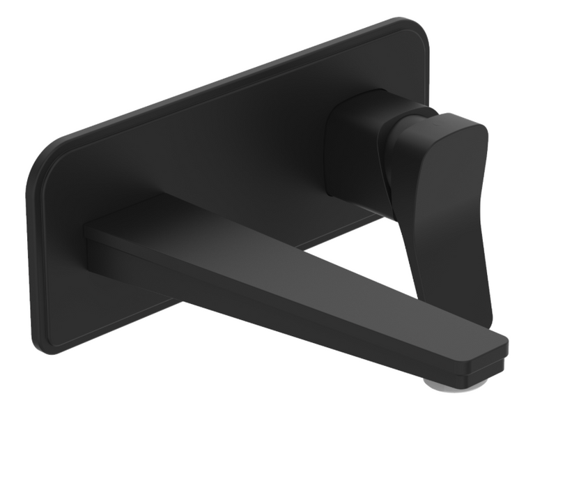 JTP HIX Noir Matt Black Single Lever Wall Mounted Basin Mixer