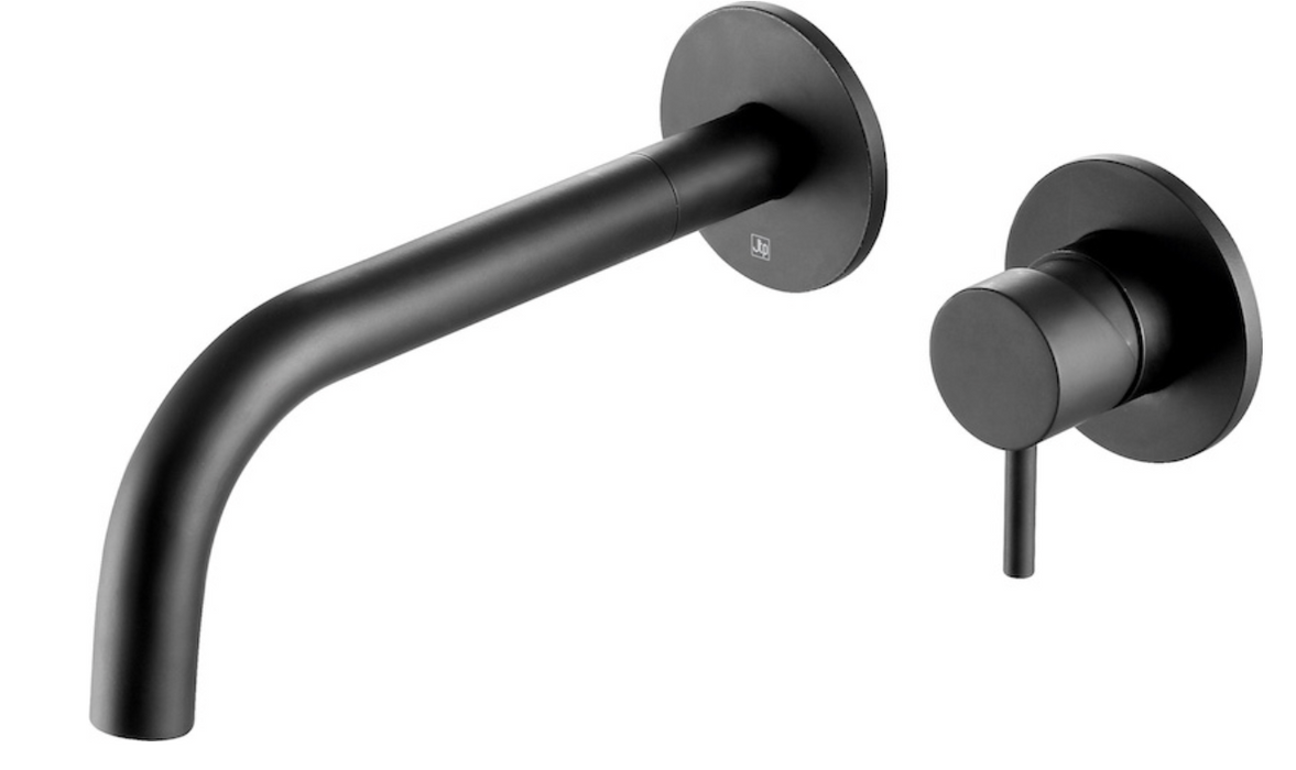 JTP VOS Single Lever Wall Mounted Basin Mixer with Spout 250mm - Select Colour