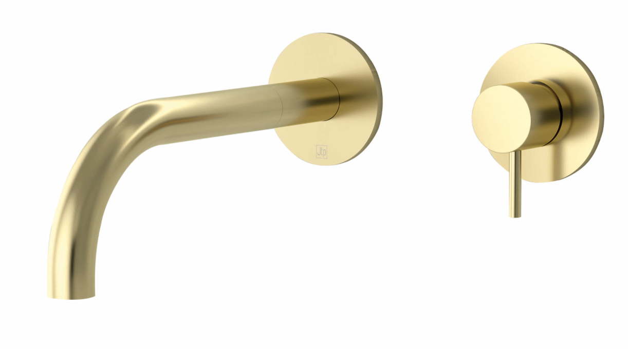 JTP VOS Single Lever Wall Mounted Basin Mixer with Spout 250mm - Select Colour