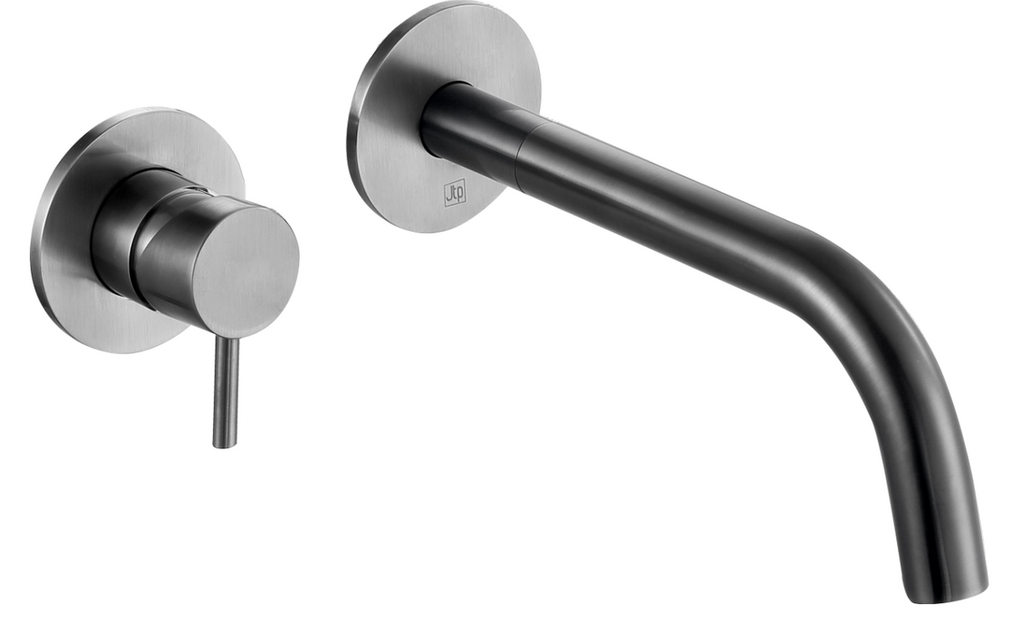 JTP VOS Single Lever Wall Mounted Basin Mixer with Spout 250mm - Select Colour
