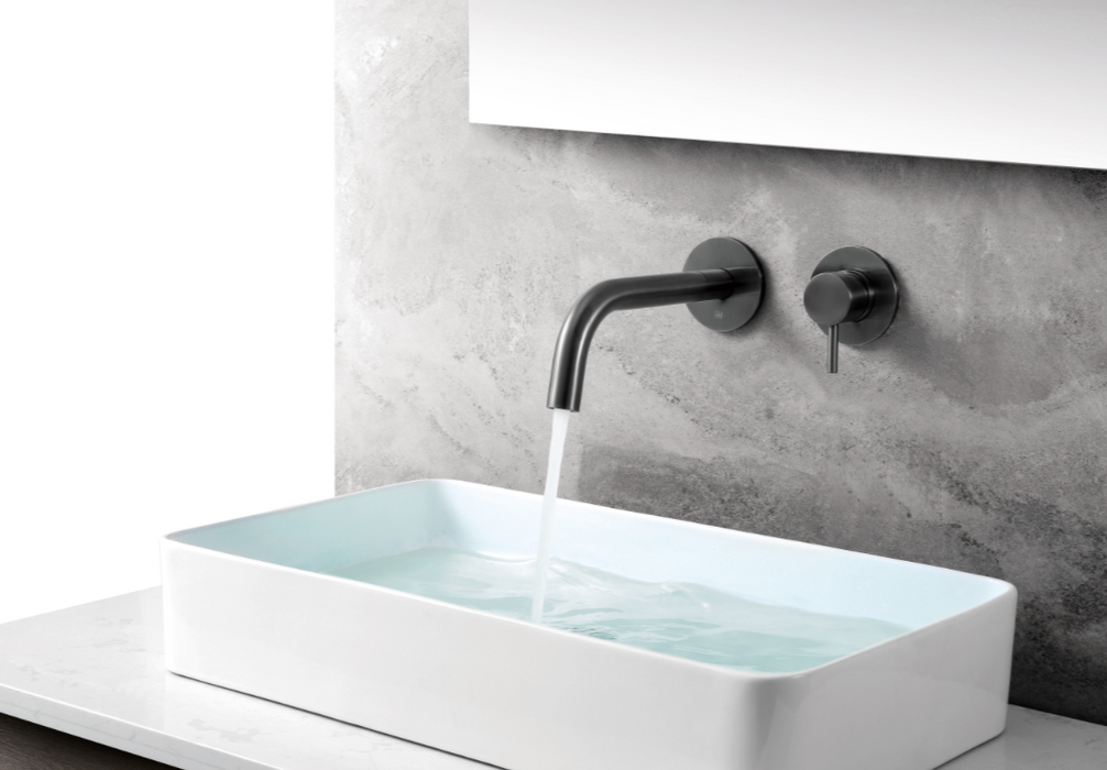 JTP VOS Single Lever Wall Mounted Basin Mixer with Spout 250mm - Select Colour