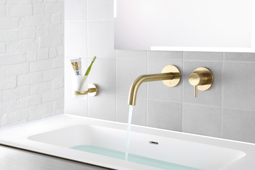 JTP VOS Single Lever Wall Mounted Basin Mixer with Spout 150mm - Select Colour