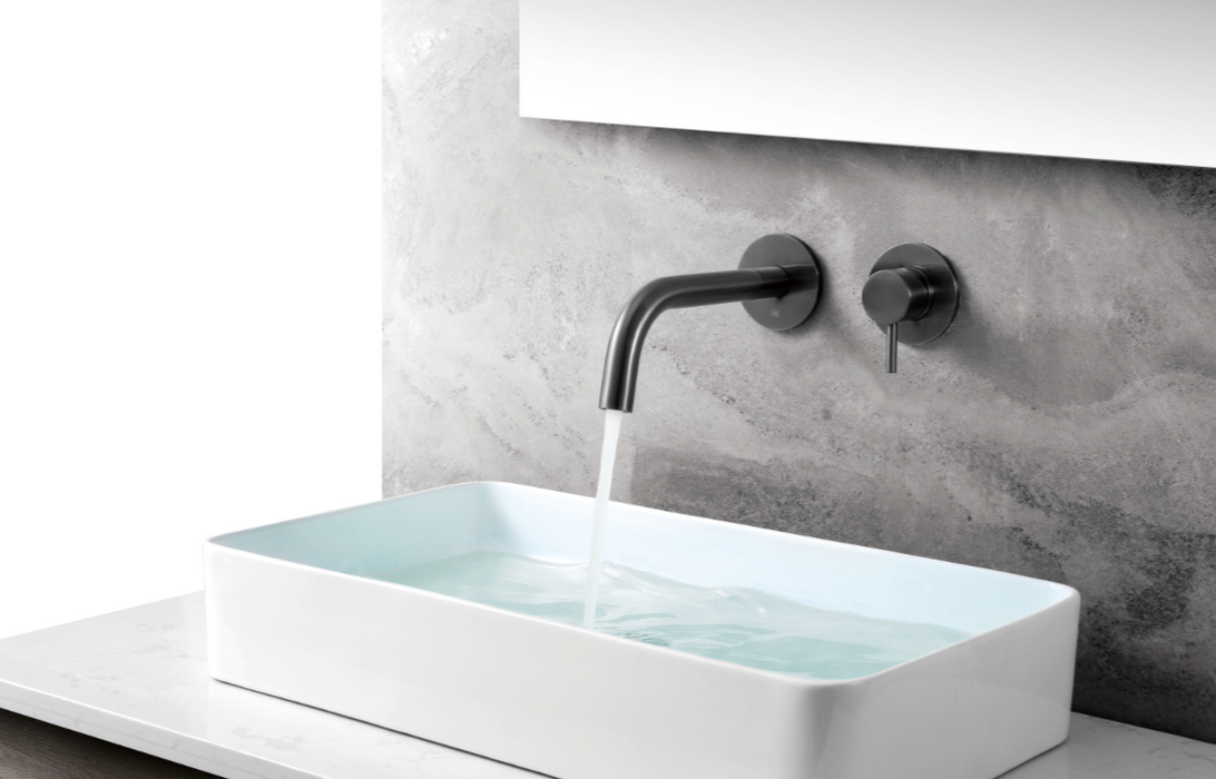 JTP VOS Single Lever Wall Mounted Basin Mixer with Spout 150mm - Select Colour