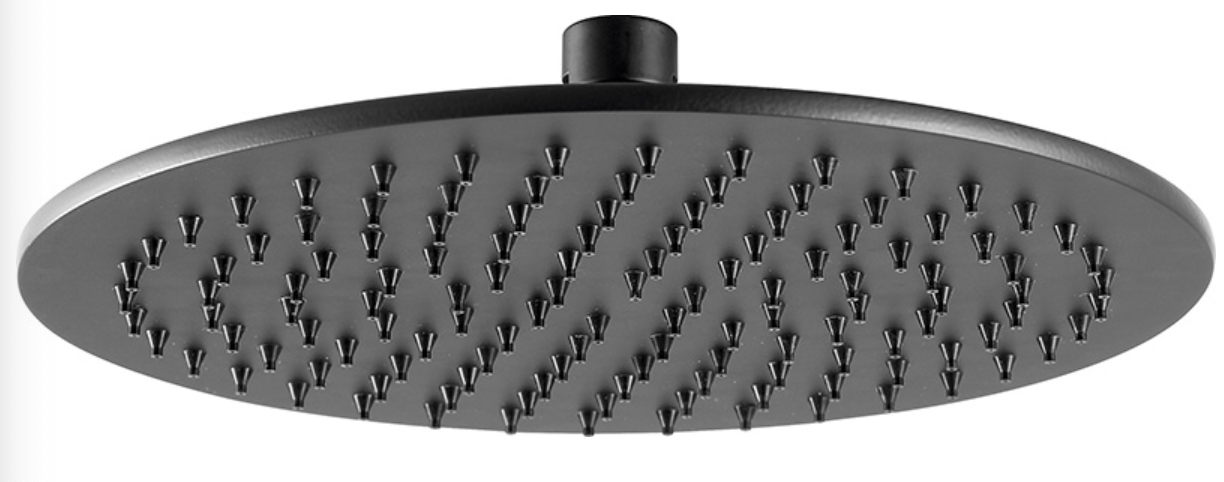 JTP VOS Noir Matt Black Overhead Shower - Select Size