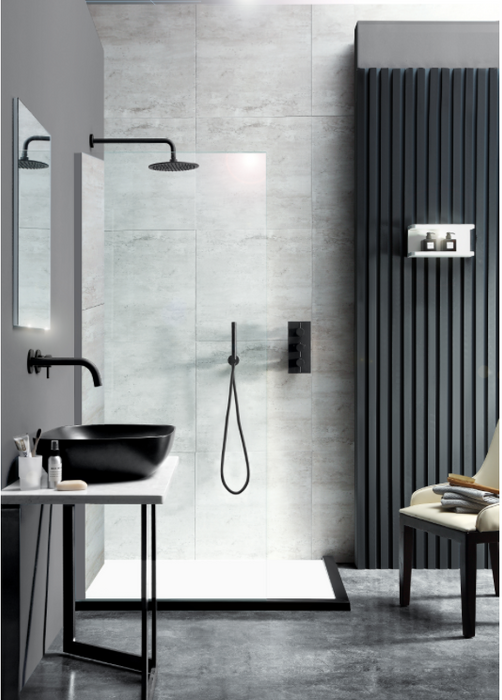 JTP VOS Noir Matt Black Shower Arm 400mm