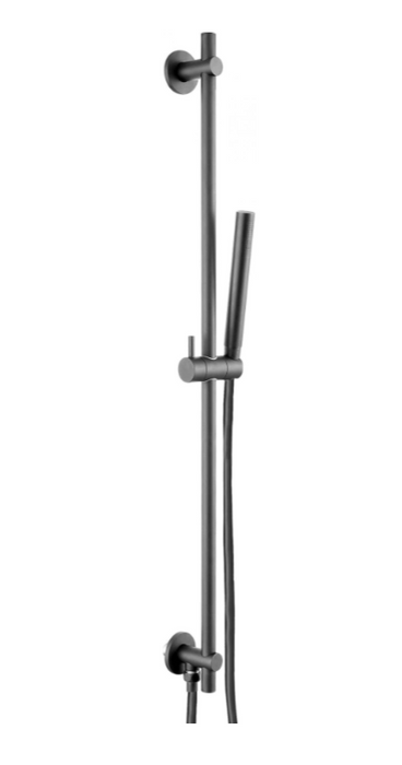 JTP VOS Noir Matt Black Slide Rail with Single Function Hand Shower and Hose