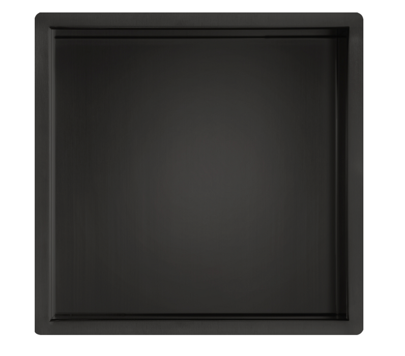 JTP VOS Noir Matt Black Shower Niche 300 x 300