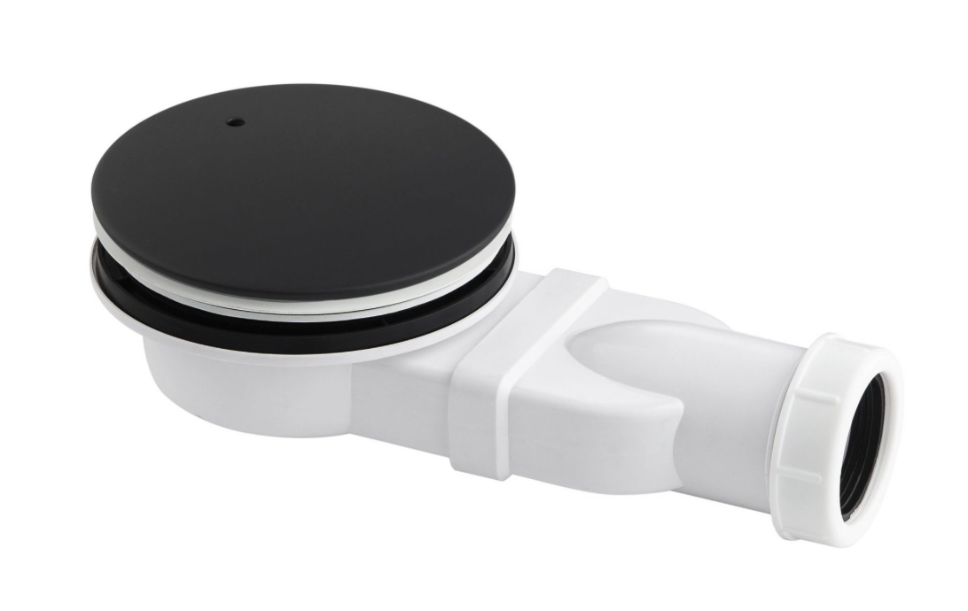 JTP VOS Noir Matt Black Shower Waste - Select Style