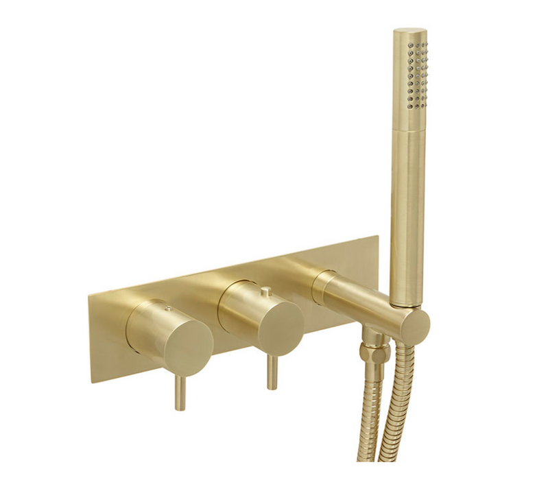 JTP VOS Thermostatic Concealed 2 Outlet Shower Valve + Handset - Select Colour
