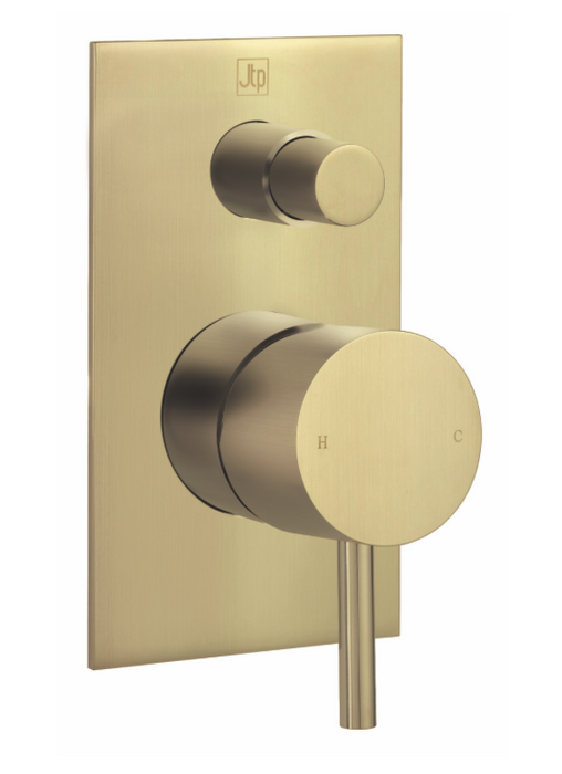 JTP VOS Brushed Brass Single Lever Diverter Valve