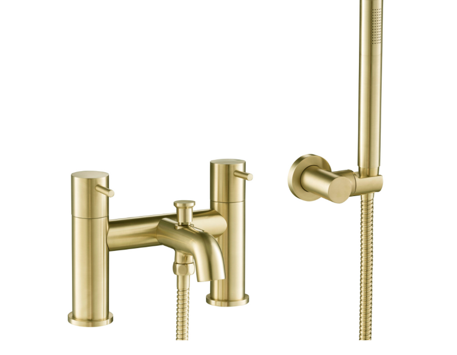 JTP VOS Brushed Brass Shower Mixer with Kit