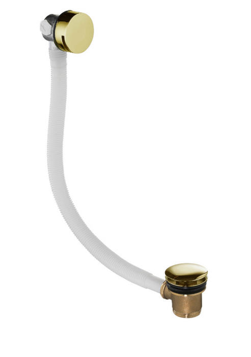 JTP Vos Brushed Brass Click Clack Bath Filler Waste