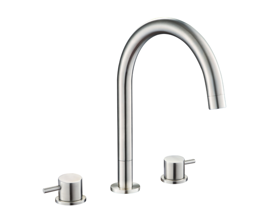 JTP Inox Pure Stainless Steel Deck Mounted Basin Mixer