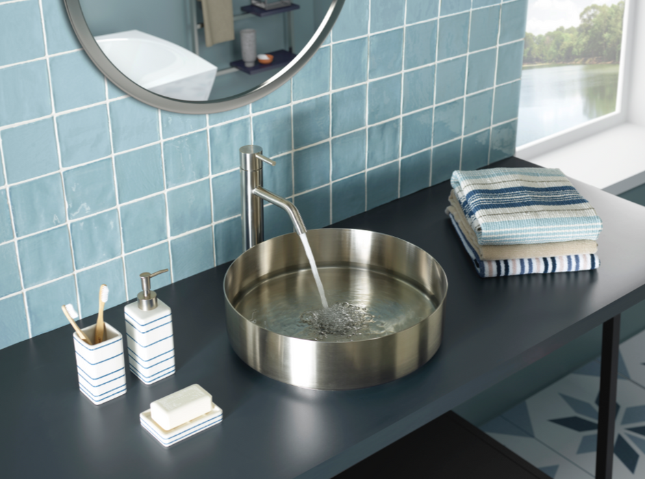 JTP Inox Pure Stainless Steel Tall Single Lever Basin Mixer