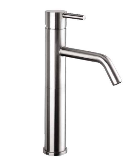 JTP Inox Pure Stainless Steel Tall Single Lever Basin Mixer