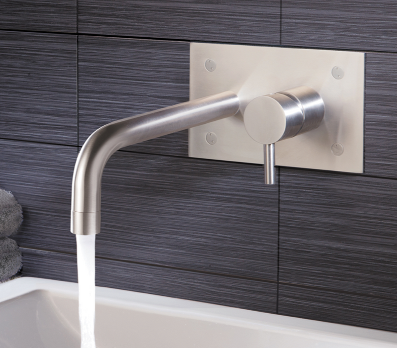 JTP Inox Pure Stainless Steel Wall Mounted Basin Mixer