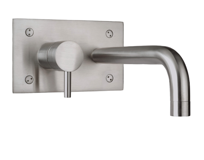 JTP Inox Pure Stainless Steel Wall Mounted Basin Mixer