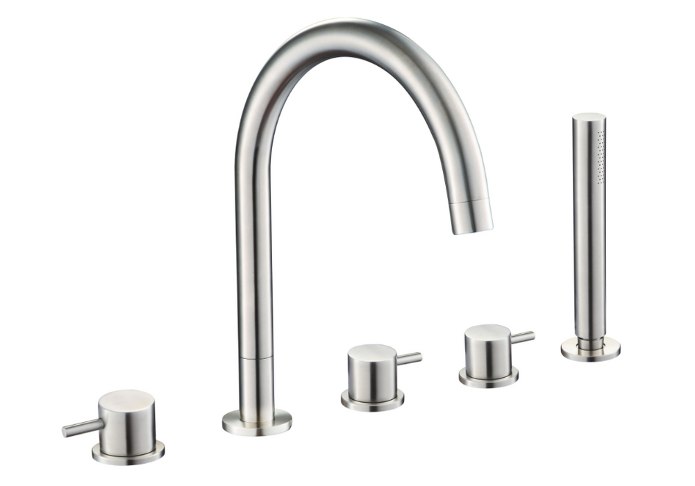 JTP Inox Pure Stainless Steel 5 Hole Bath Shower Mixer