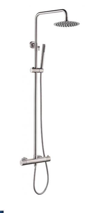 JTP Inox Pure Stainless Steel Thermostatic Bar Valve with 2 Outlets