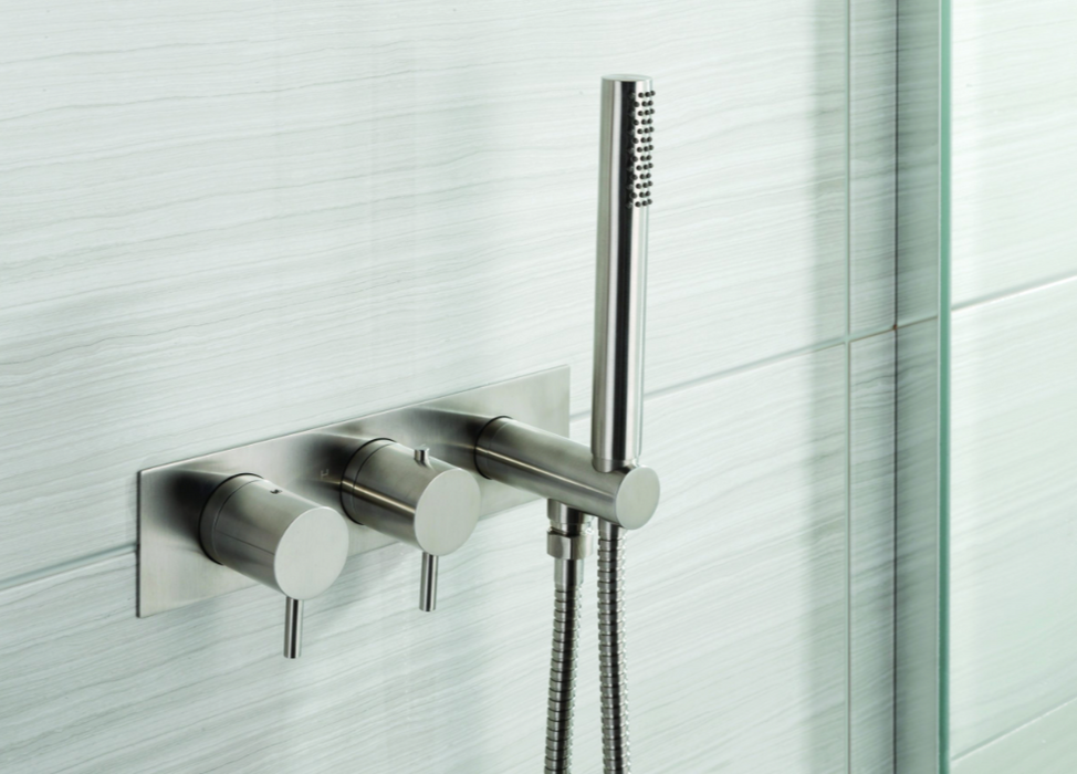 JTP Inox Pure Stainless Steel Wall Mounted Bath Shower Mixer
