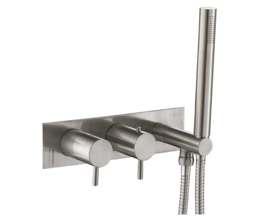 JTP Inox Pure Stainless Steel Wall Mounted Bath Shower Mixer