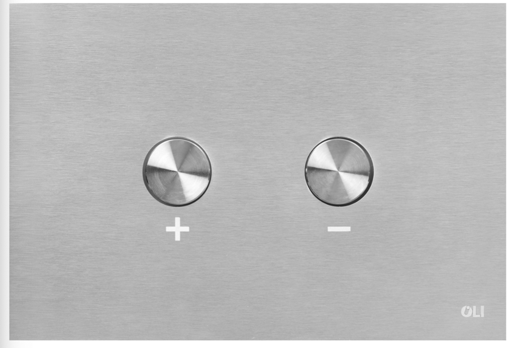 JTP Inox Pure Stainless Steel Pneumatic Flush Plate