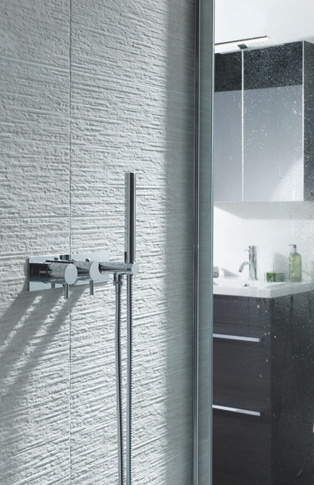 JTP Florence Chrome Thermostatic Concealed 1 Outlet Shower Valve + Attached Handset