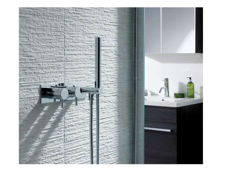 JTP Fonti Chrome Thermostatic 1 Outlet Shower Valve with Attachment Handset