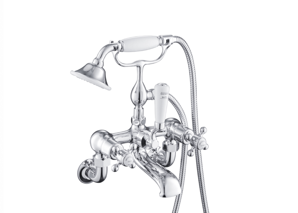 JTP Grosvenor Chrome Wall Mounted Shower Mixer with Kit