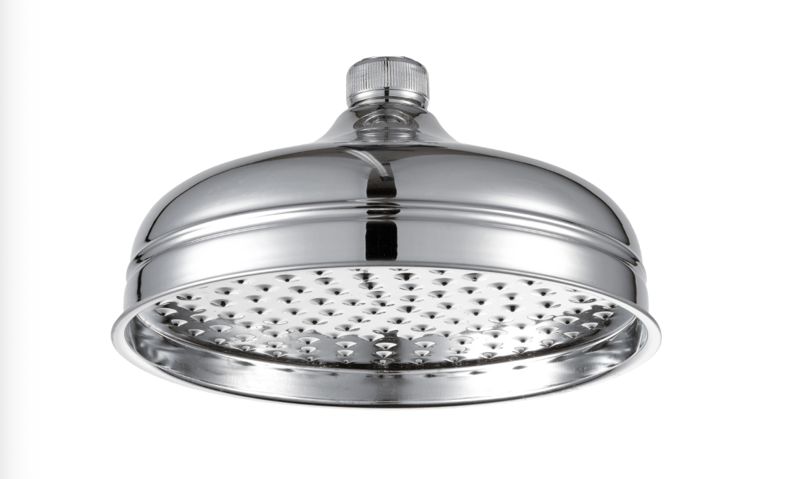 JTP Grosvenor Black Edition Cross Victorian Shower Head - Select Size