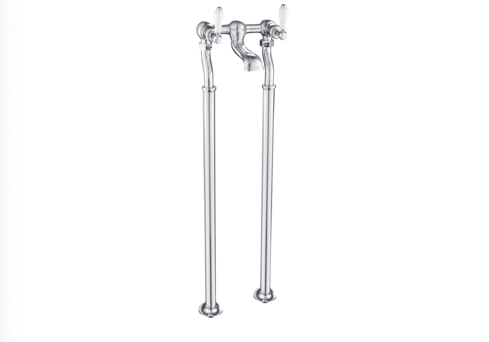 JTP Grosvenor Lever Chrome Floor Standing Bath Filler
