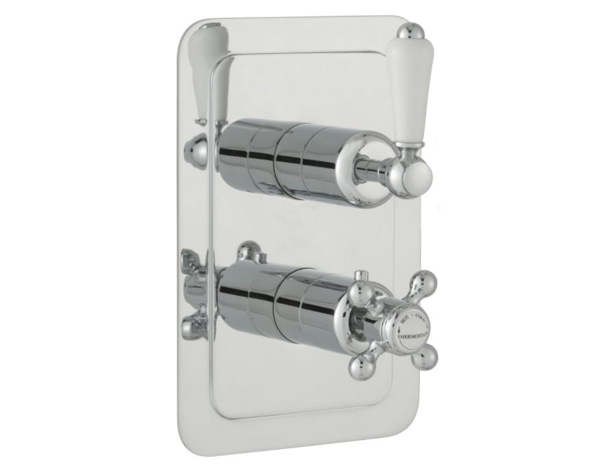 JTP Grosvenor Lever Chrome Thermostatic Concealed Outlet Shower Valve - Select Outlet