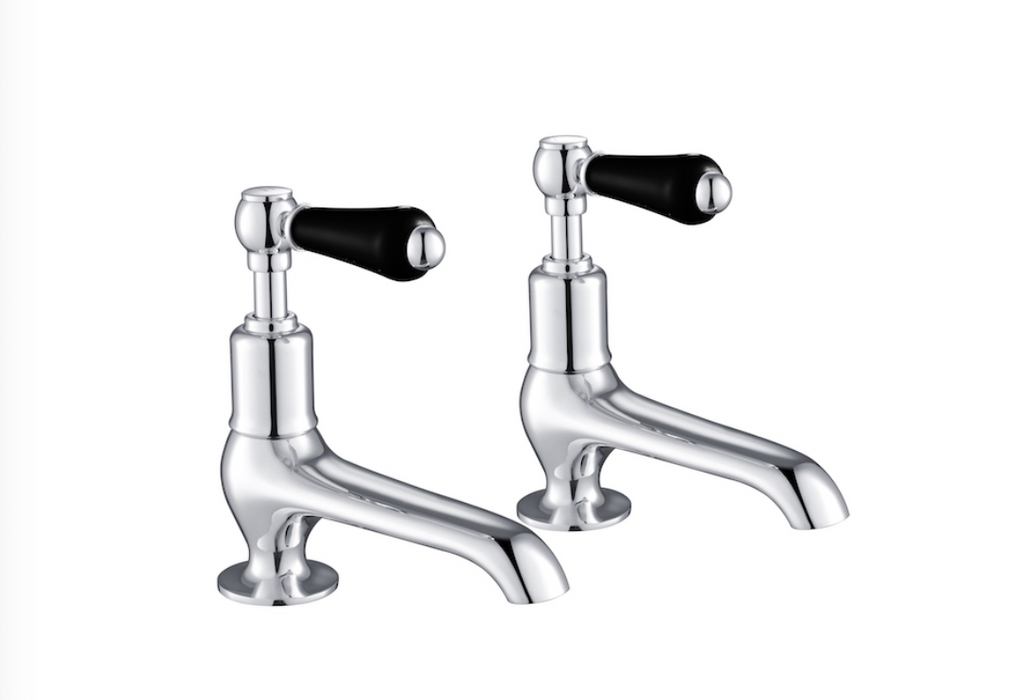 JTP Grosvenor Lever Black Edition Long Nose Basin Taps