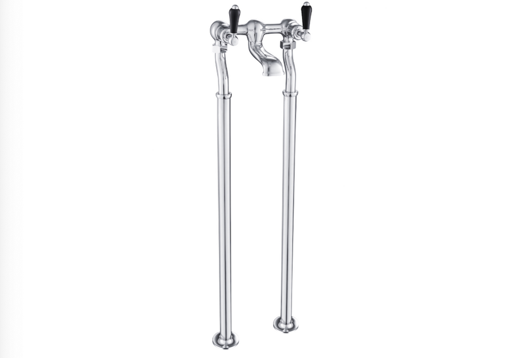 JTP Grosvenor Lever Black Edition Free Standing Bath Filler