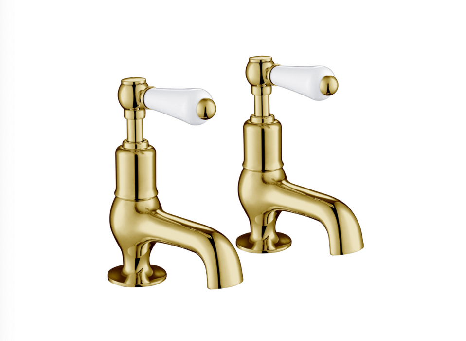 JTP Grosvenor Lever Antique Brass Edition Cloakroom Basin Taps