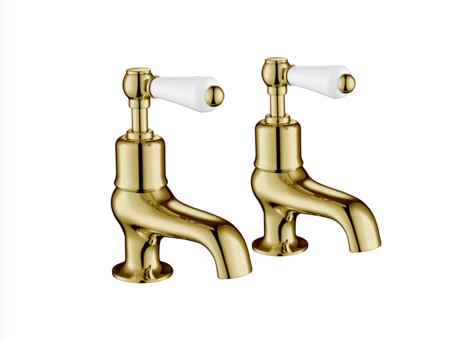 JTP Grosvenor Lever Antique Brass Edition Bath Taps